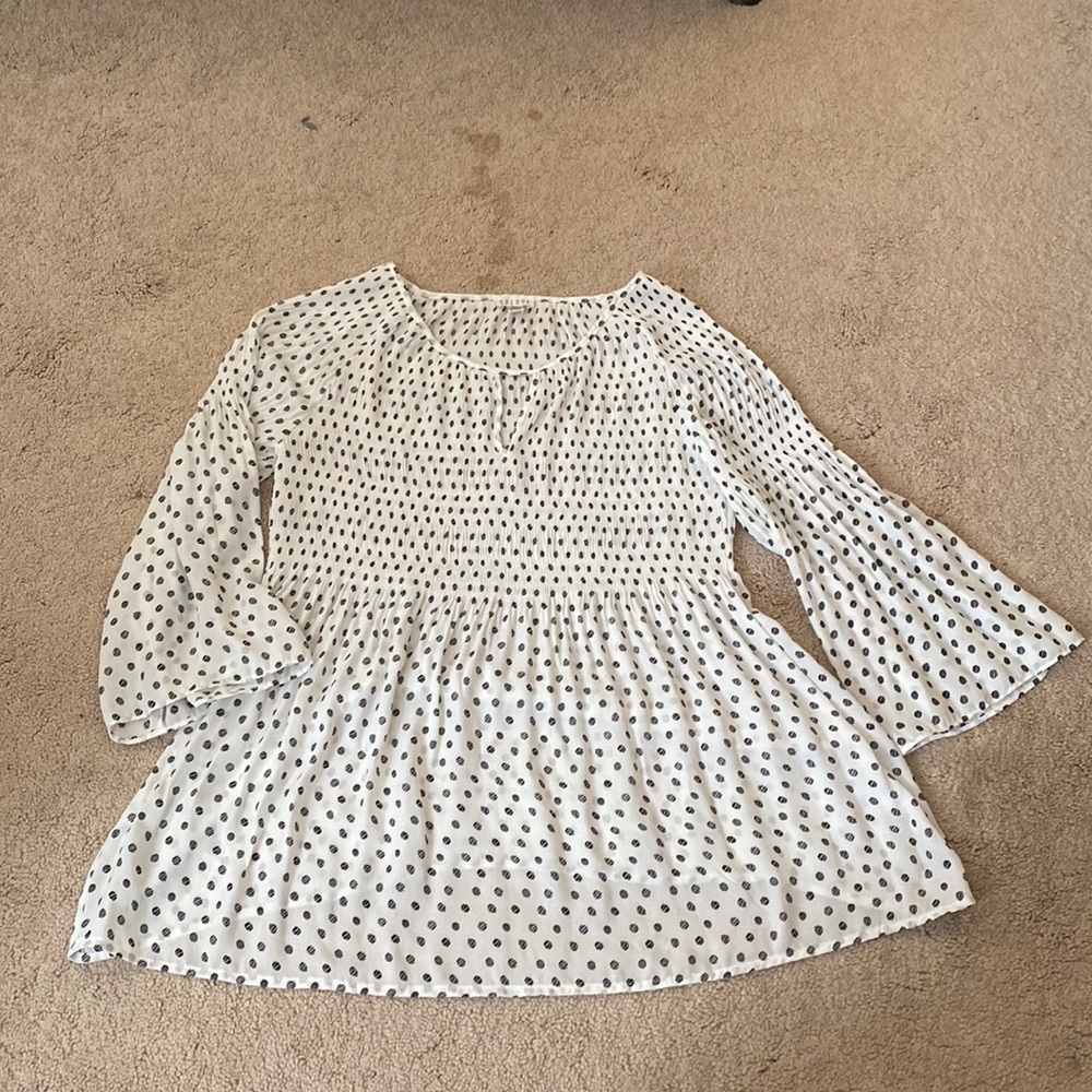 Mesh tunic blouse